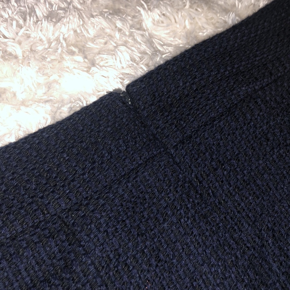 Navy Blue Mini Skirt with Pockets - Picture 4 of 5